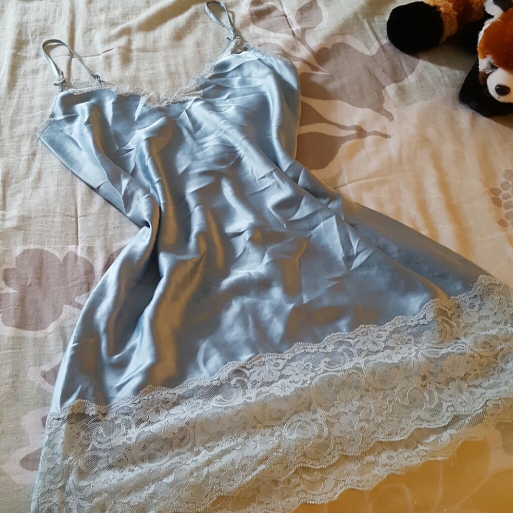 Vintage Victoria's Secret Powder Blue Nightie/Slip